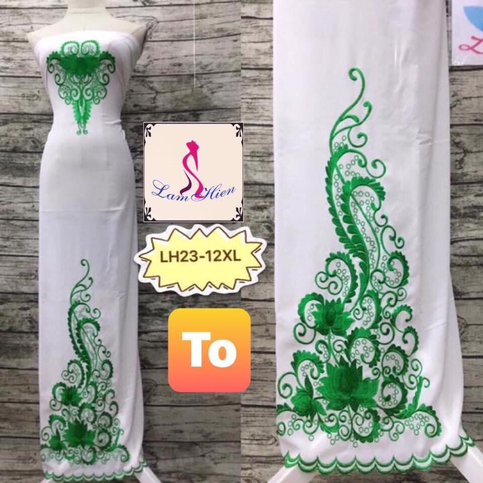 Vải áo dài thêu chân (230k giảm còn 159k/áo. to 169k) LH23