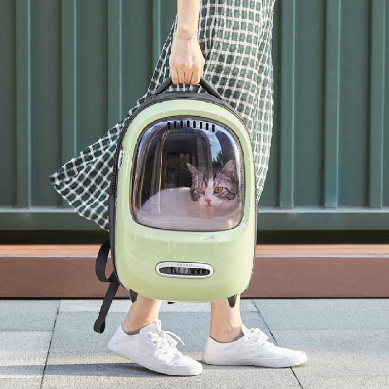 Balo cao cấp PETKIT Cat Carrier Backpack có đèn và quạt thông khí dành cho thú cưng