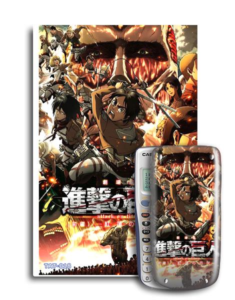 Bộ 2 decal trang trí máy tính cầm tay Attack On Titan 005