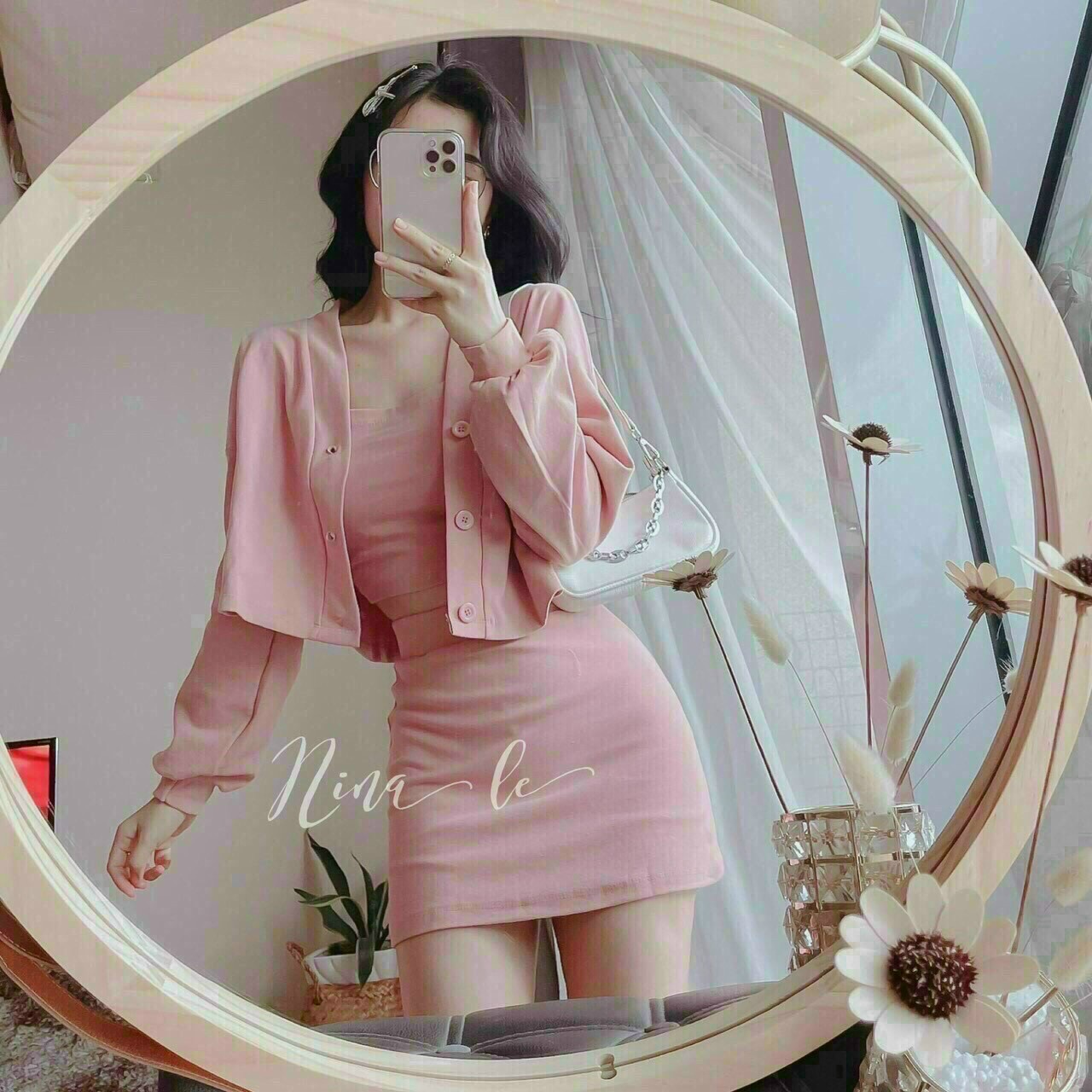 Sét 3 món siêu cute ( áo trong có mút ) kèm chân váy mini dễ thương