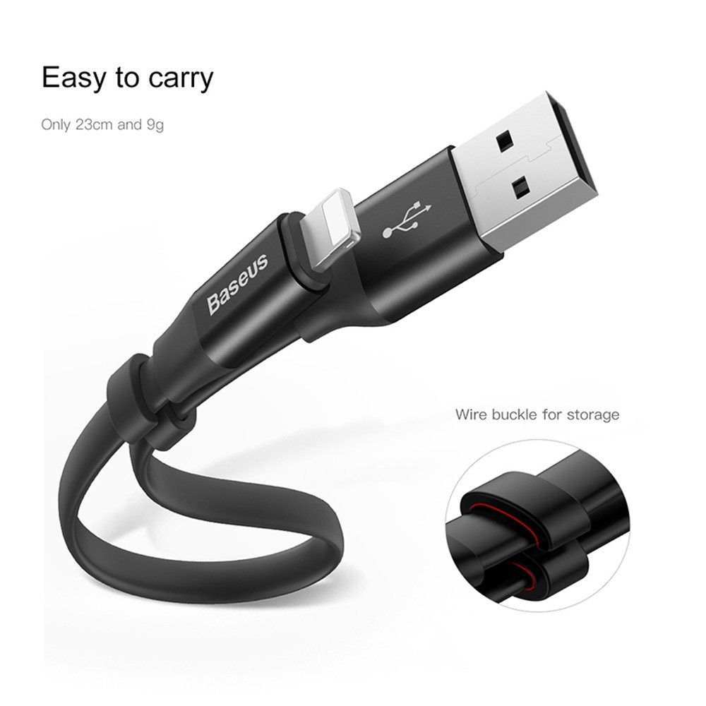 Cáp sạc Baseus Lightning Portable 23cm