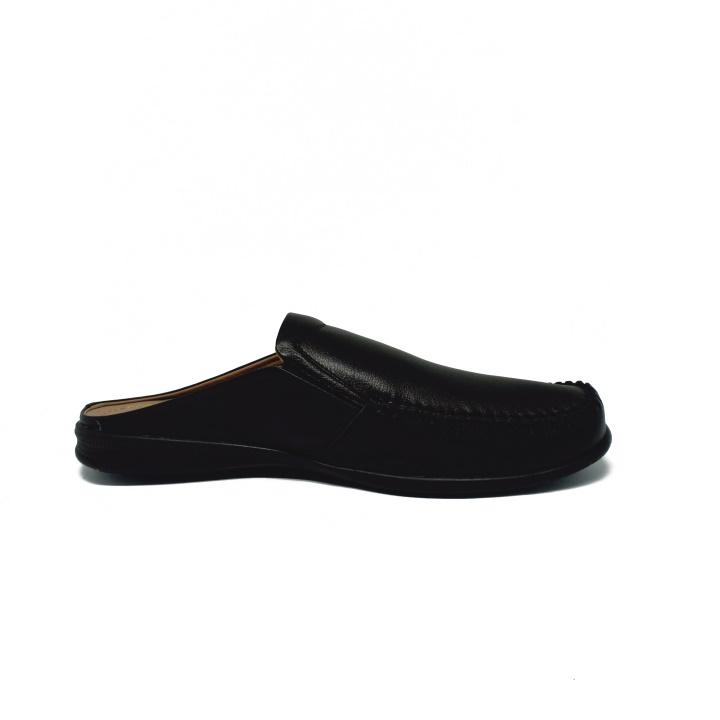 Giày sabo nam da bò màu đen HK7796