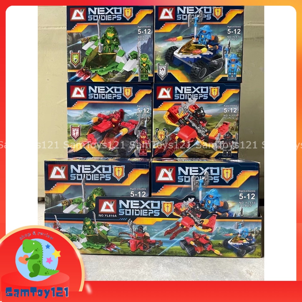 Bộ 8 mô hình lắp ráp Lego ROBO NINJA NEXO  dành cho bé trai