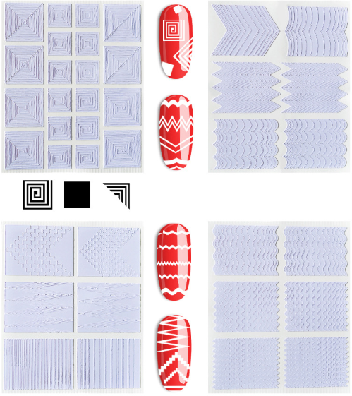 French Tạo Hình Dán Móng ( Set 12 Tấm)
