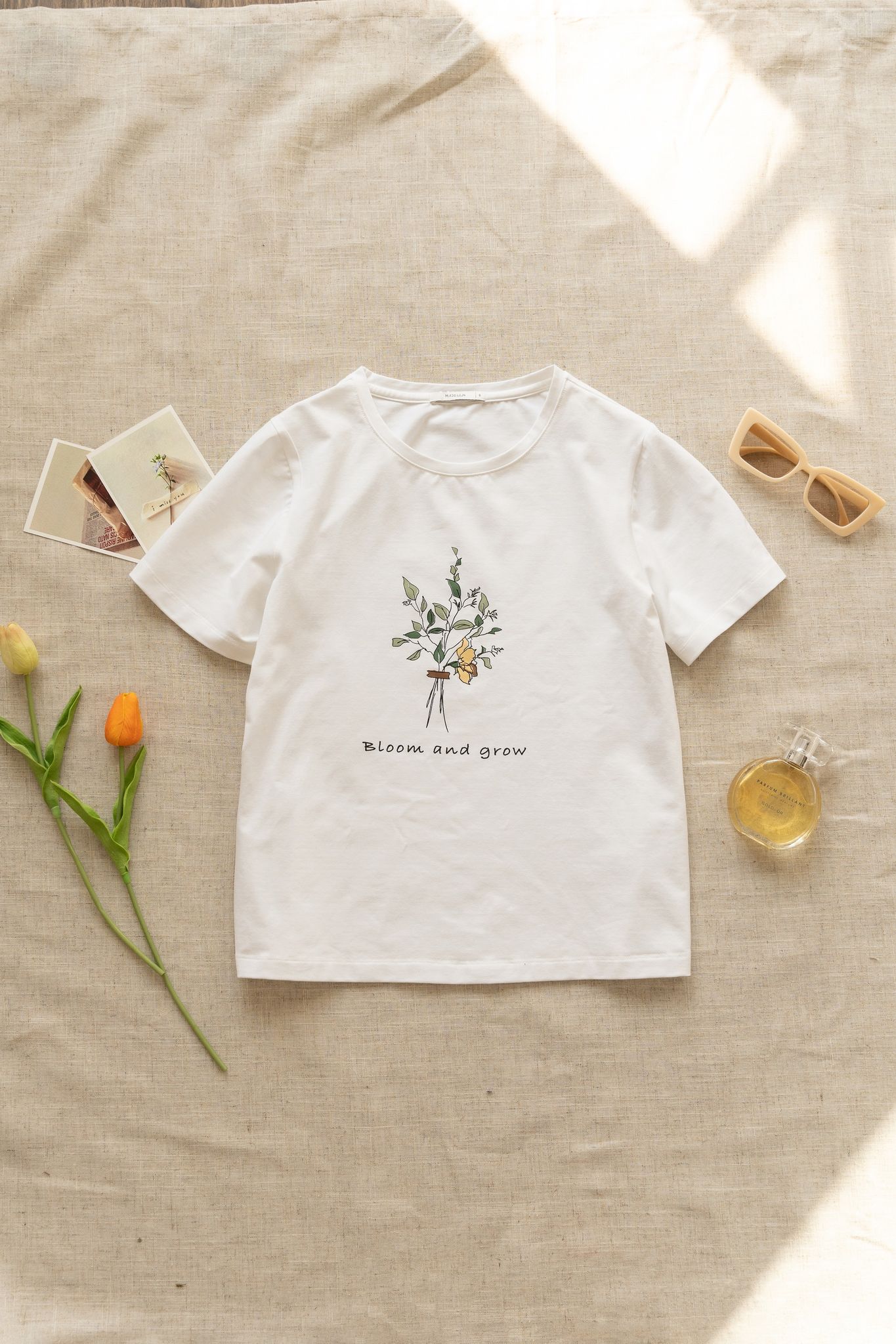 Áo Thun In Hình Dáng Ngắn[Madelen]