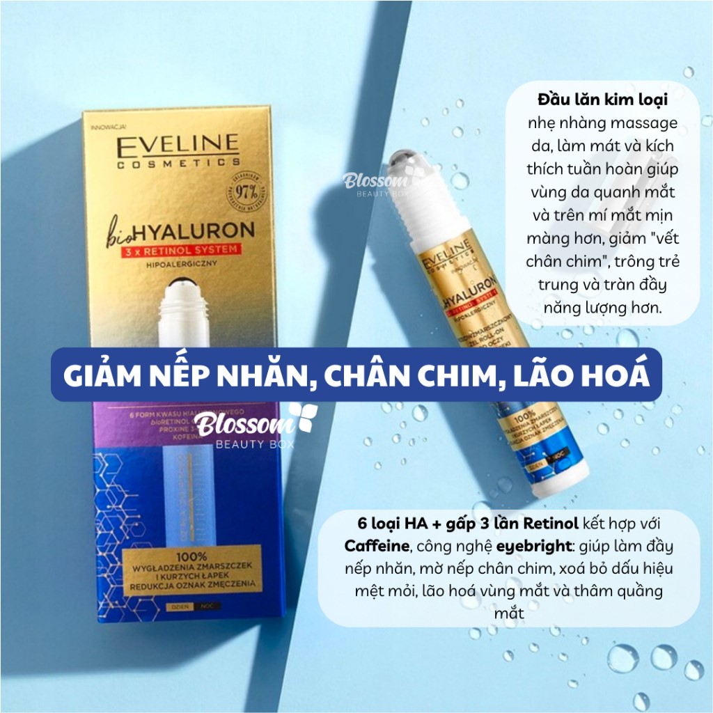 Lăn mắt lạnh EVELINE giảm quầng thâm, bọng mắt