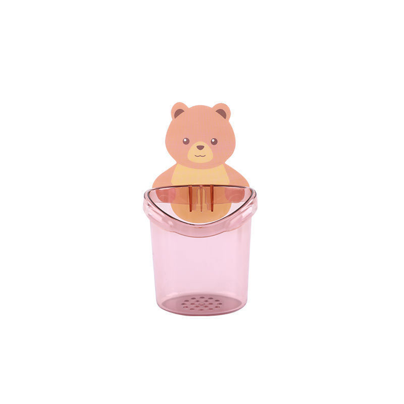 Toothbrush cup, Toothbrush wall bear cup, toothpaste brown bear cup