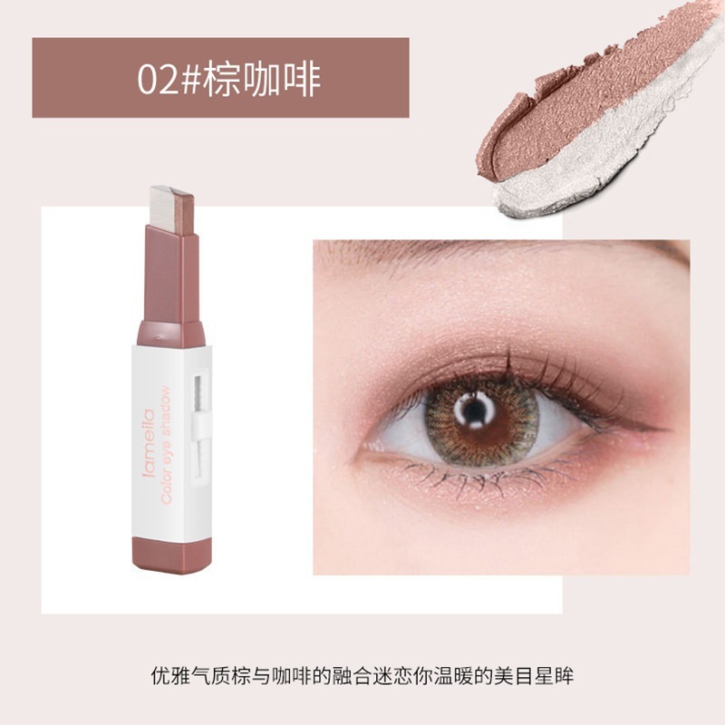 Phấn mắt 2 màu nhũ dạng thỏi son Lameila nội địa Trung lovelyhouse PMTHOI23