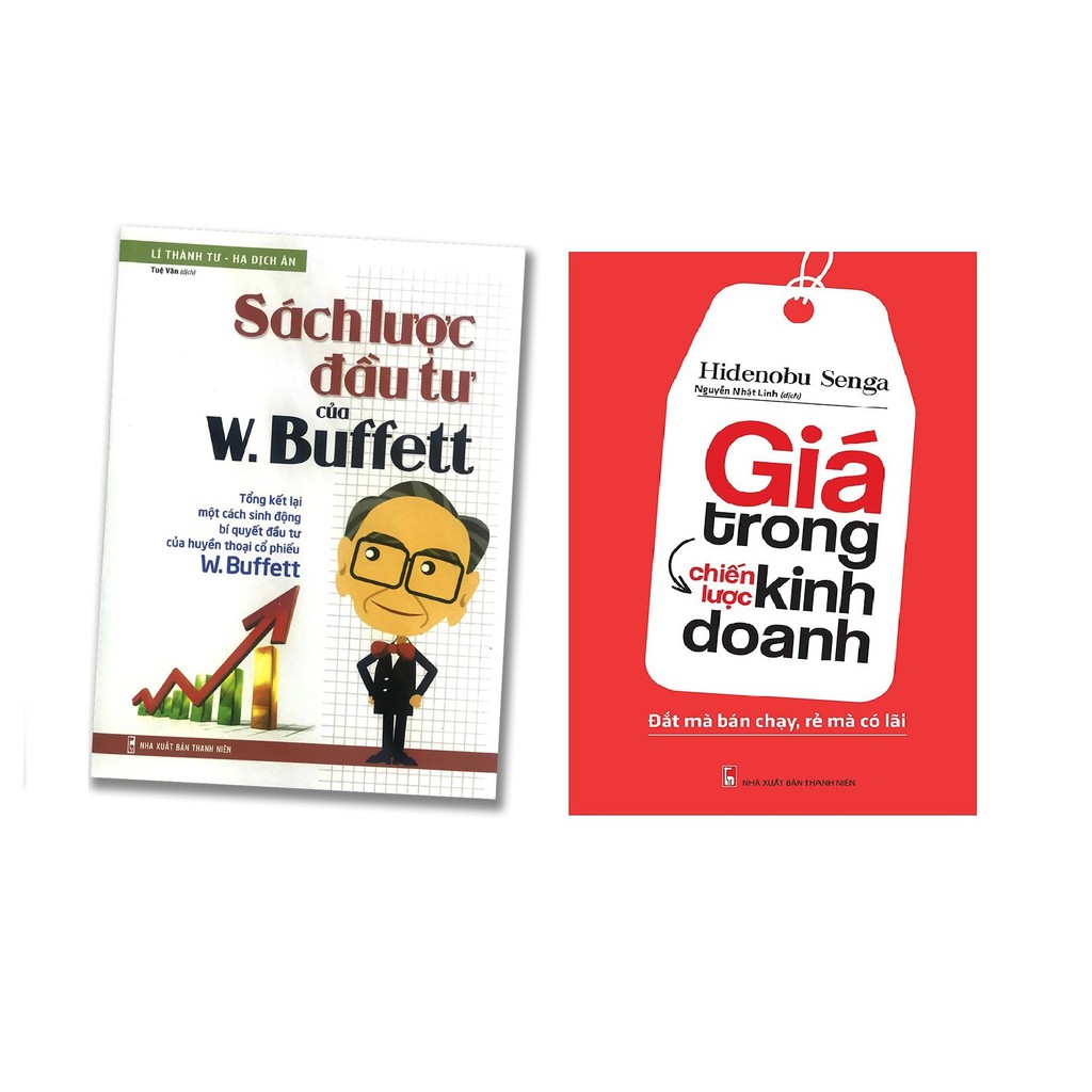 Sách combo sách lược đầu tư của w. buffett + giá trong chiến lược kinh doanh + bookmark