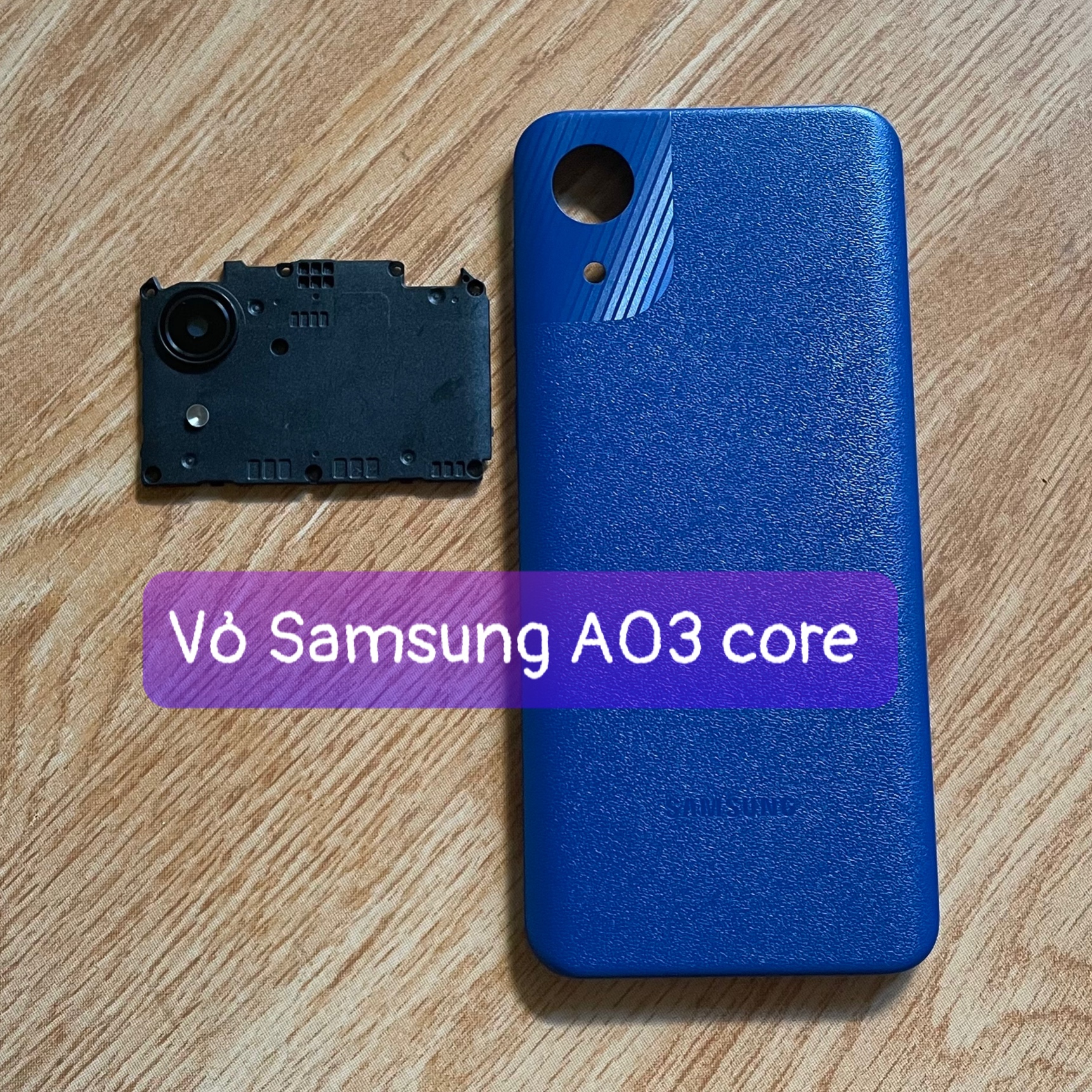 Lưng vỏ zin samsung A03 core ,kèm khay sim,kính camera