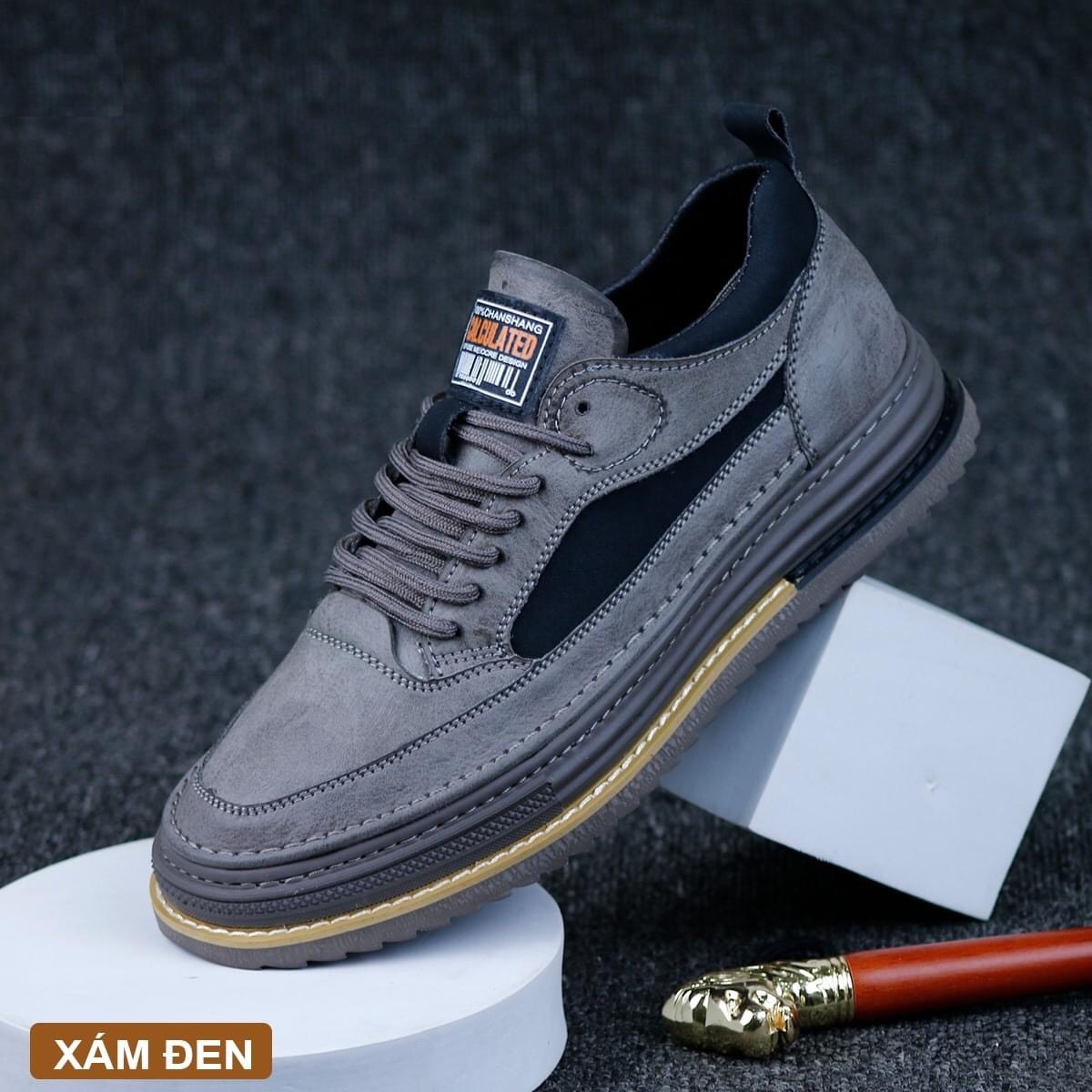 Giày Sneaker Nam da cao cấp tăng chiều cao siêu HOT