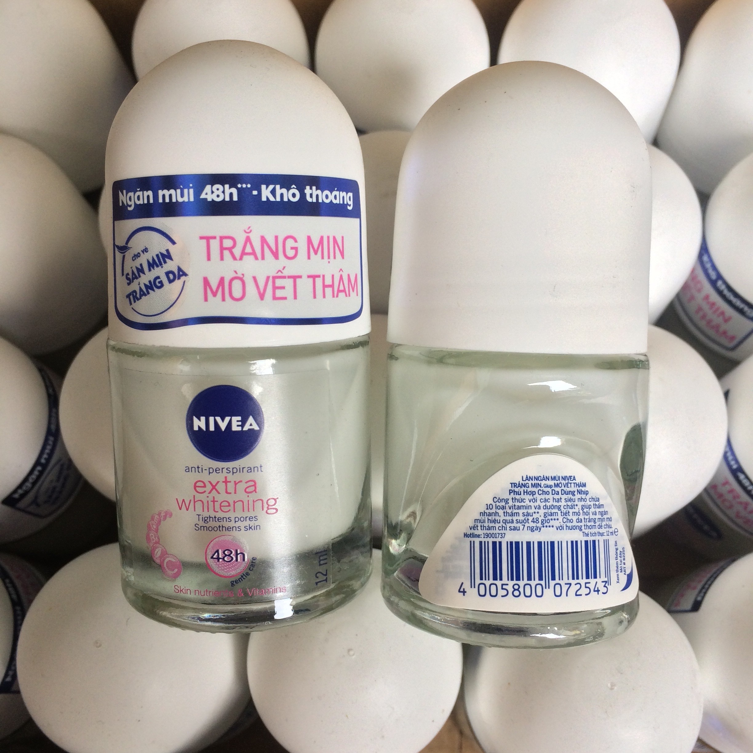 Lăn khử mùi Nivea nữ trắng mịn mờ vết thâm chai 12ml