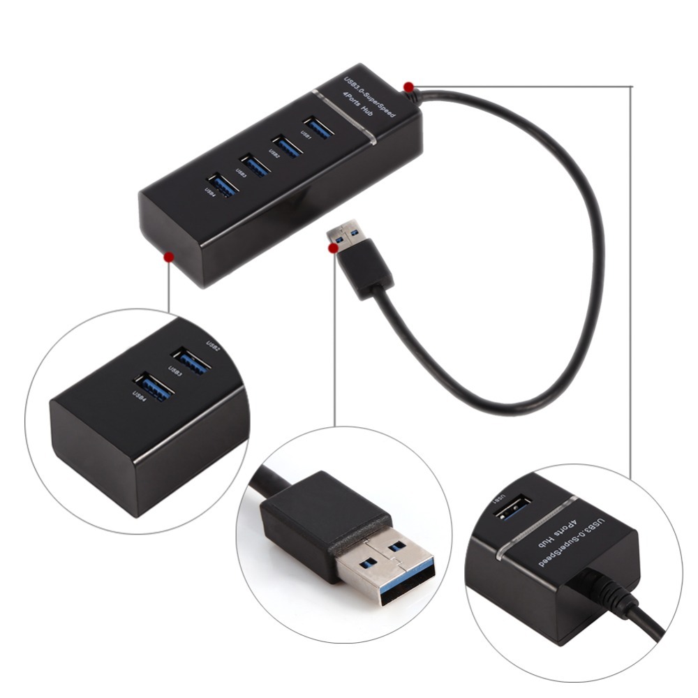 [HCM]Hub Chia 4 Cổng USB 3.0 - Dây dài 30cm