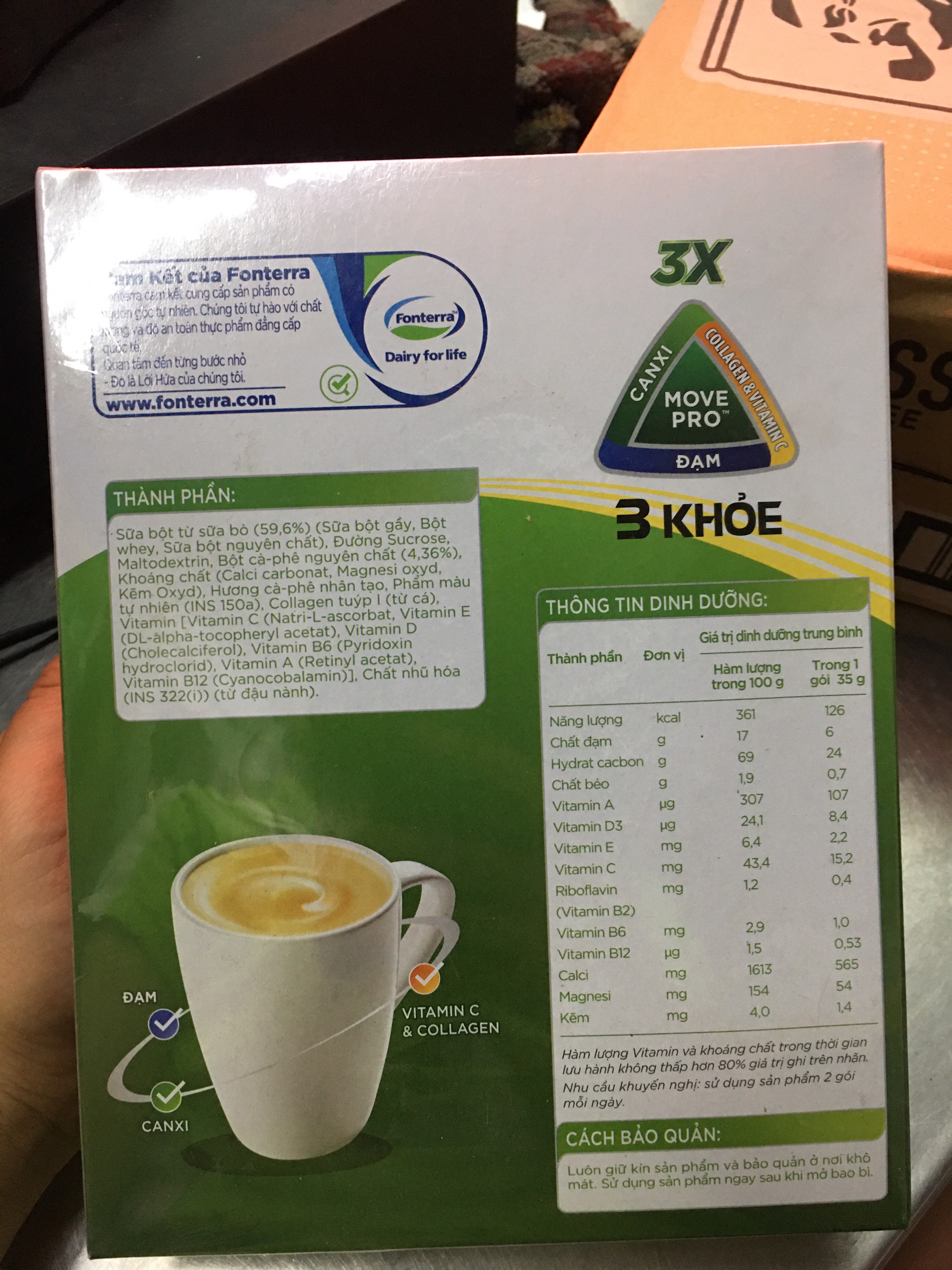 Allene coffee milk powder 3x box 280g