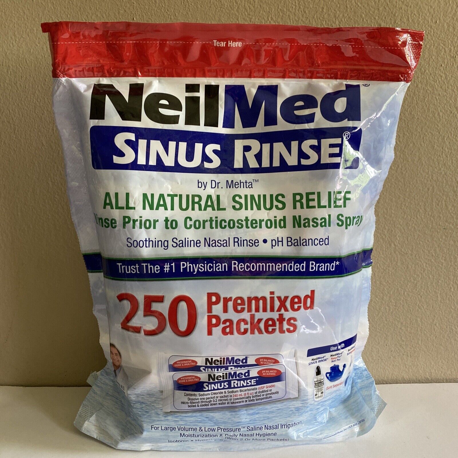 COMBO 250 GÓI MUỐI NEILMED RỬA MŨI