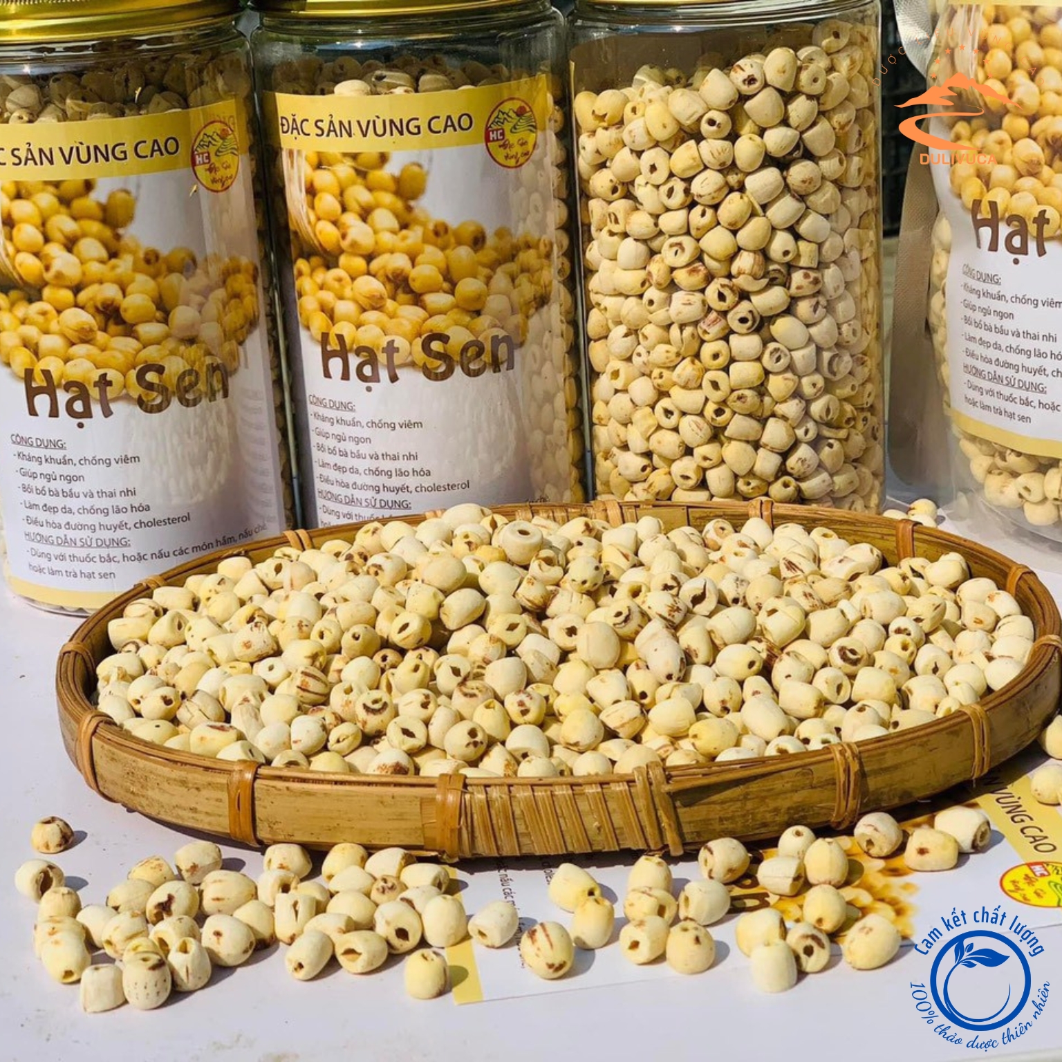Hạt sen khô huế loại 1 ngon thơm bở, trà hạt sen sấy khô hữu cơ giúp ngủ ngon dễ ngủ, nấu chè, nấu sữa, ăn dặm cho bé