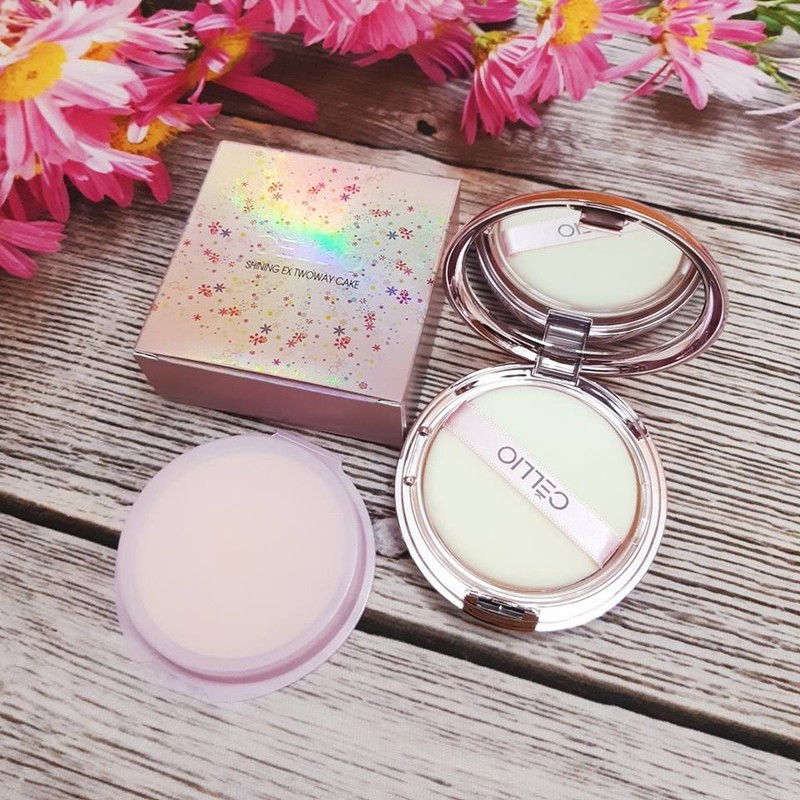 Phấn CELLIO Shining Ex Twoway Cake (Kèm thêm 1 lõi)