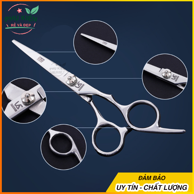[HCM]Kéo Cắt Và Tỉa Tóc Cao Cấp VS (Trắng) - Bộ 2 kéo - PHỤ KIỆN RẺ VÀ ĐẸP