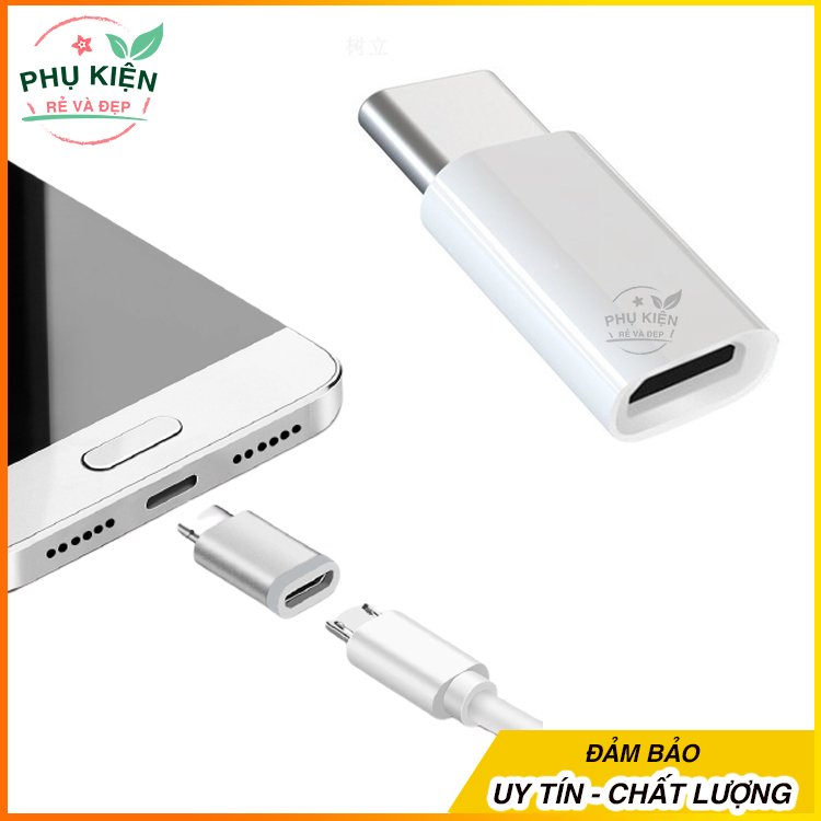 Đầu chuyển đổi từ cổng micro usb 2.0 cái sang usb 3.1 type c cho samsung