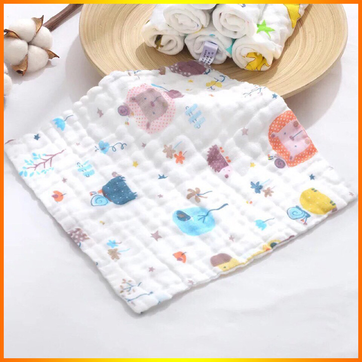 Set 5 khăn mặt xô 6 lớp cho bé