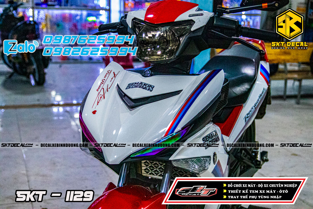 tem trùm exciter 150 đỏ đen trắng chó agv
