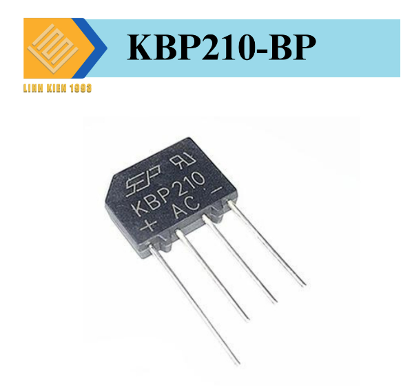 [ 2 CON ] Diode cầu KBP210 1000V2A màu đen 4 chân