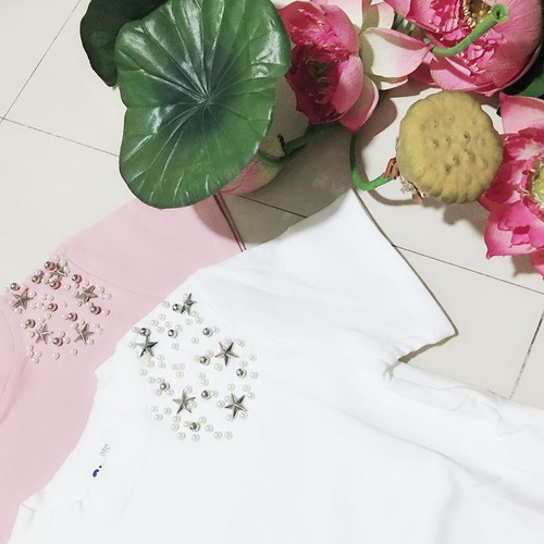 ÁO THUN TAY CON ĐÍNH HẠT CAO CẤP SALE
