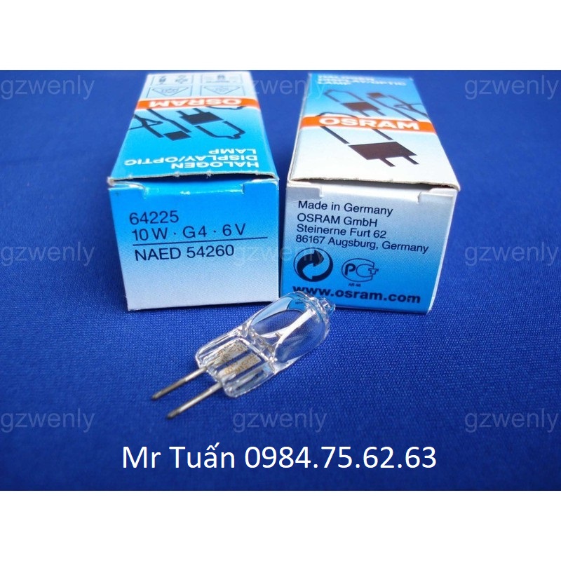 Bóng đèn Halogen HLX 6V 10W 64225 OSRAM ĐỨC