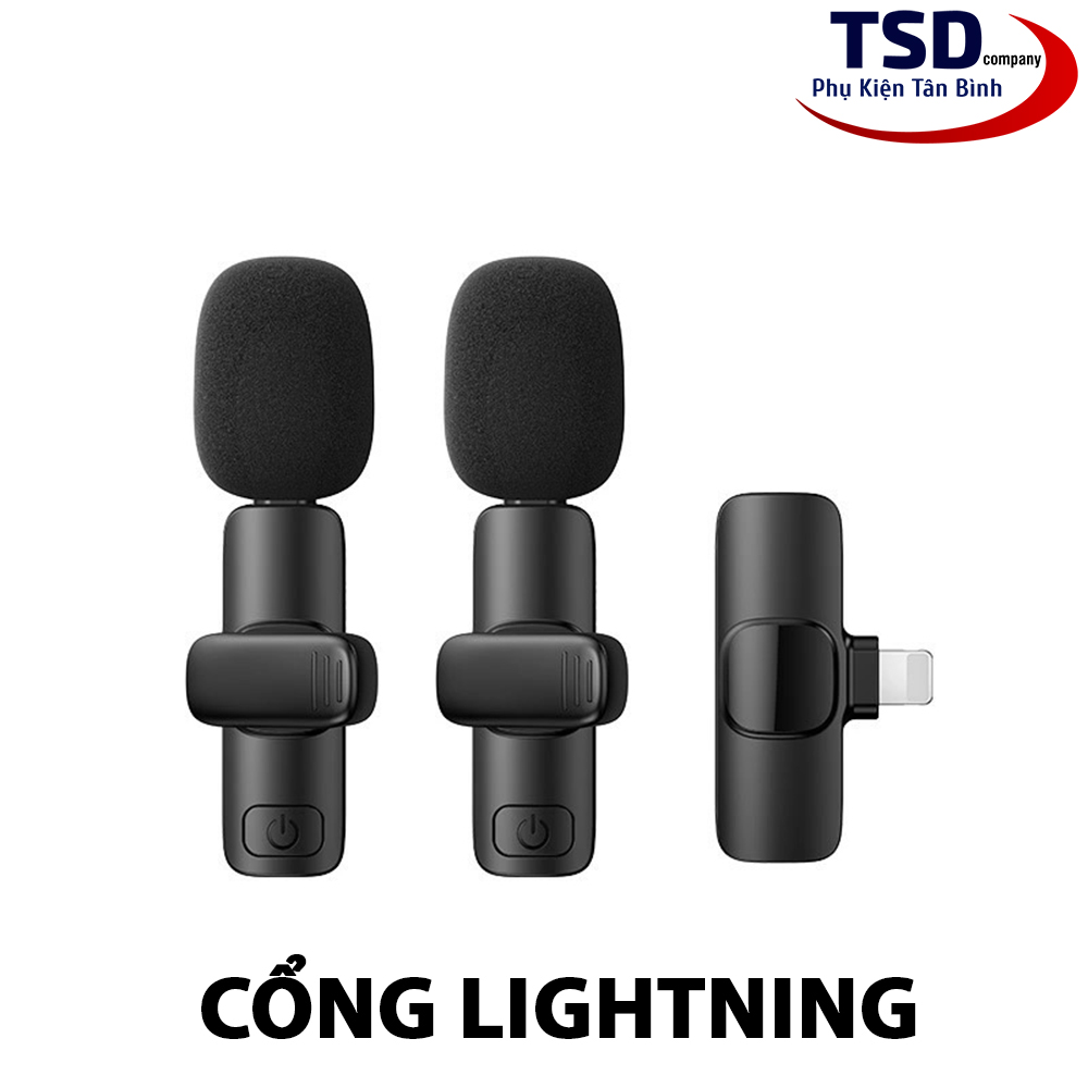 Set of 2 Microphones Remax K03 Wireless Recording Set Up Support LiveStream, Genuine Video Recording