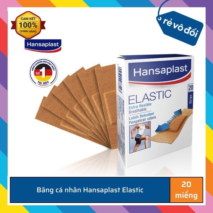 Băng keo cá nhân Elastic Hansaplast (Hộp 20 miếng)