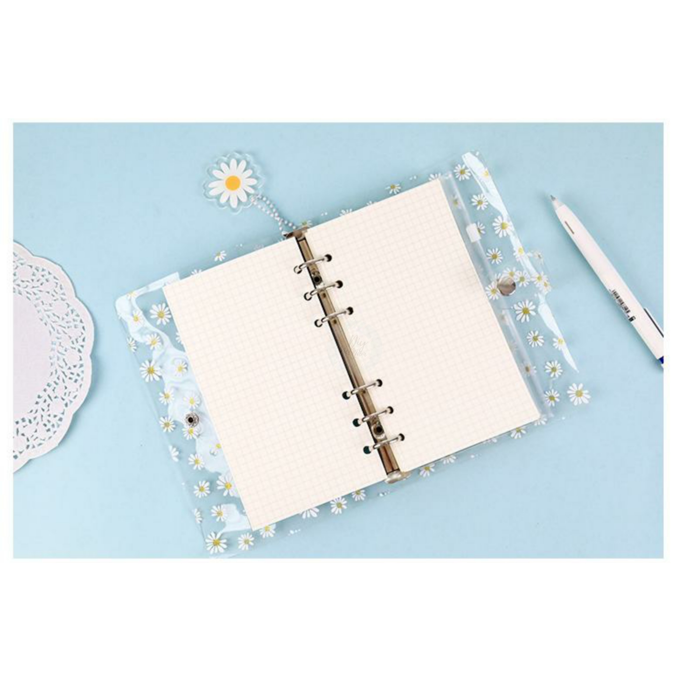 [HCM]VỎ PLANNER LITTLE DAISY TRONG SUỐT A6/A7