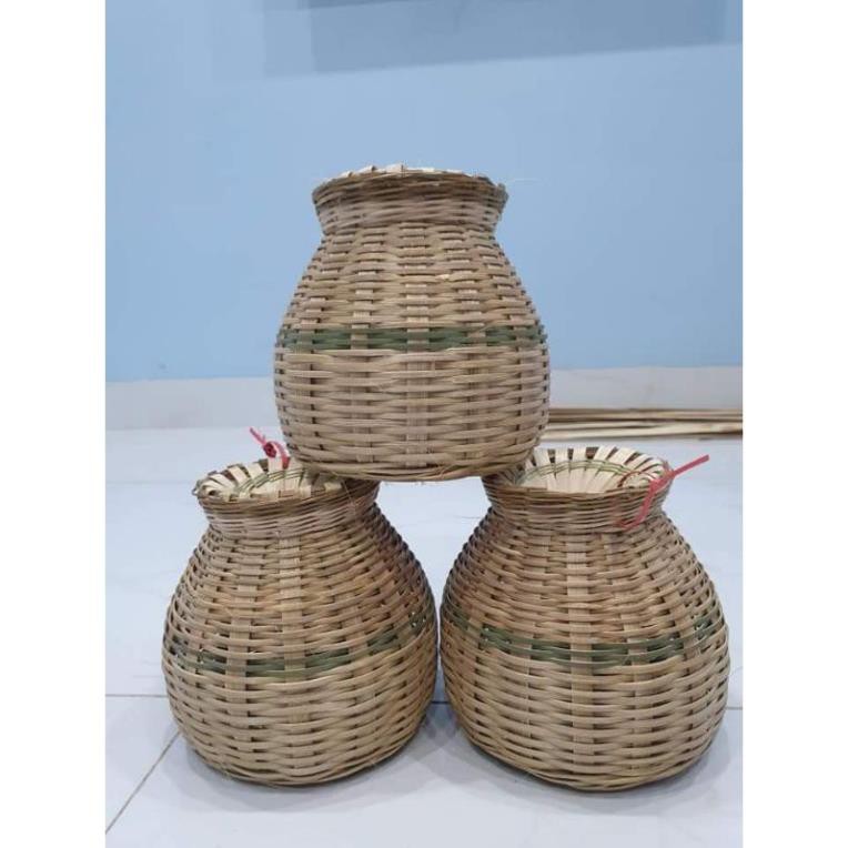 Giỏ cua to , giỏ cá, giỏ tre decor size 16cm