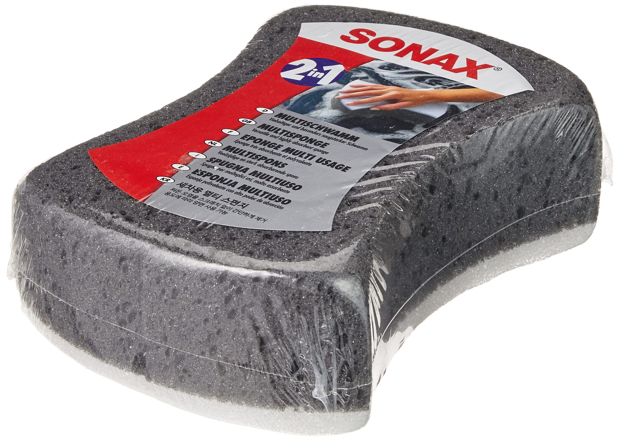 Miếng mút xốp bọt biển rửa xe 2 mặt Sonax Multi Sponge 2in1