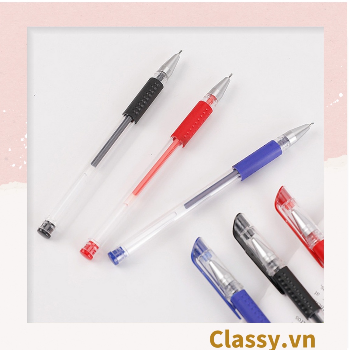 Classy Bút Nước Gel 0.5 Màu Mực Đen Xanh Đỏ