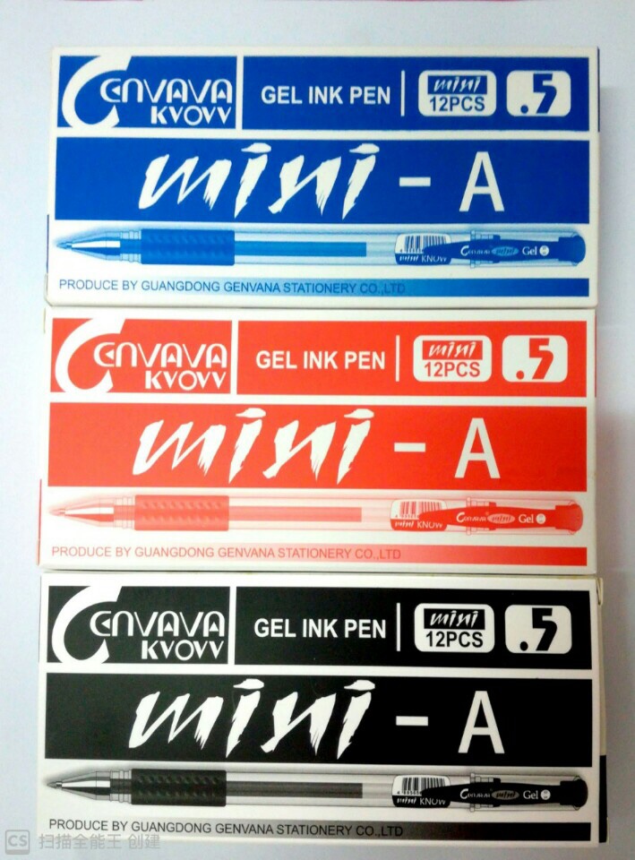 Bút bi viết gel mực nước Mini Genvava ngòi 0.5mm