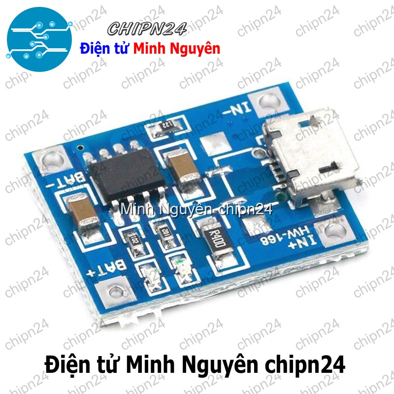 [1 cái] (F20.2) Mạch Sạc Pin TP4056 Cổng Micro USB (Mạch sạc pin 18650) - HH001509