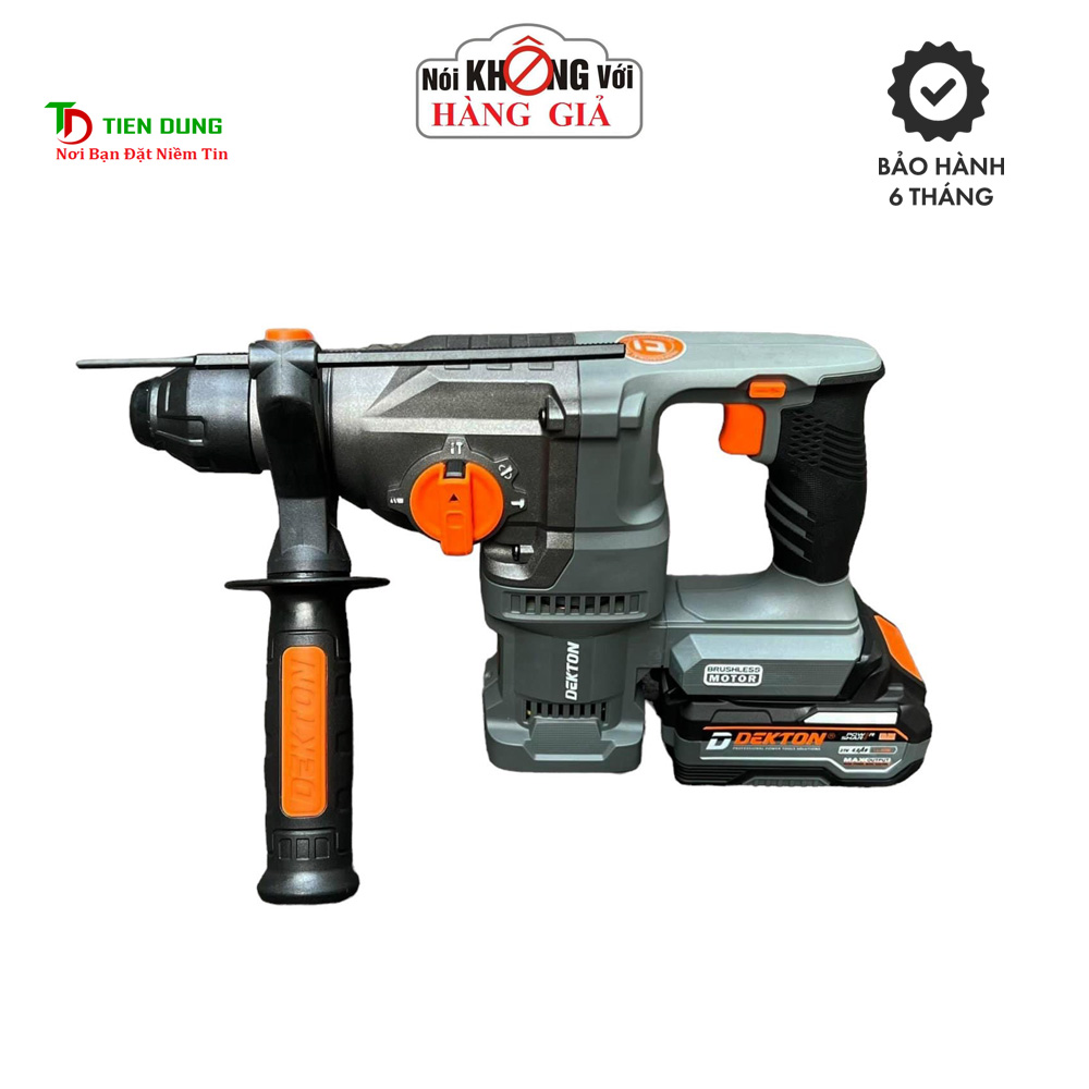 Máy khoan bê tông pin dekton m21 - rh2603plus không chổi than chân pin phổ thông