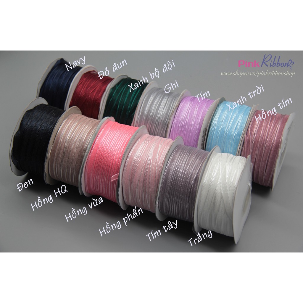 [Set 10m] Ruy băng voan nhũ cỡ 6mm