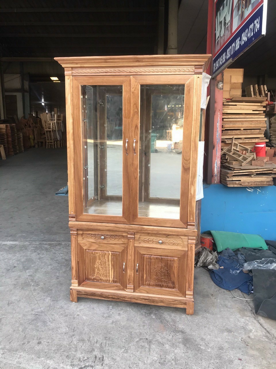 Tủ rượu gỗ sồi ngang 1M2 (FREESHIP 60 KM ) vv