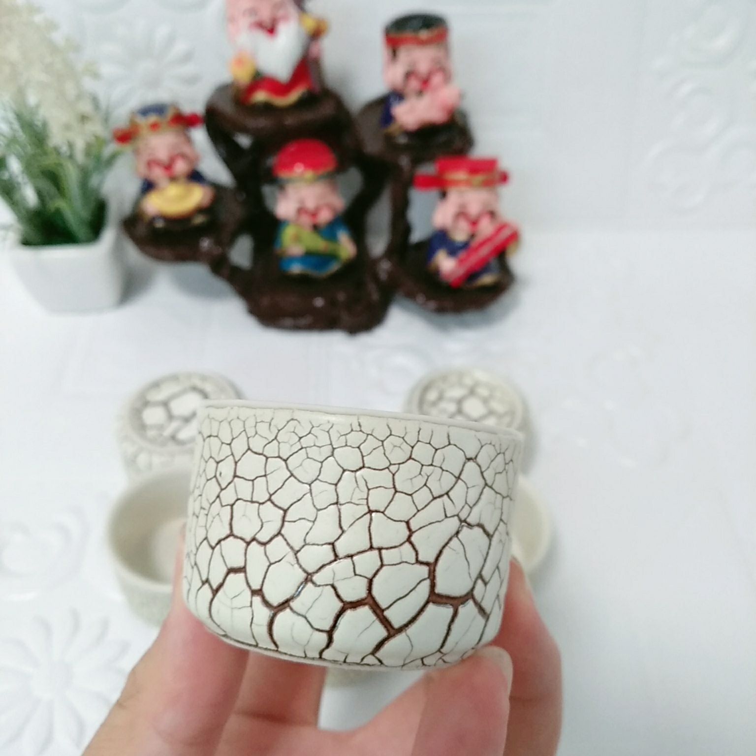 BỘ ẤM CHÉN TRÀ BÁT TRÀNG MEN RẠN RV1