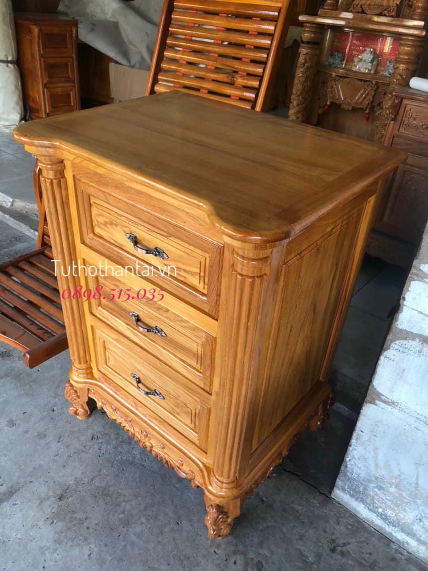 Tủ đầu giường gỗ Gõ Đỏ