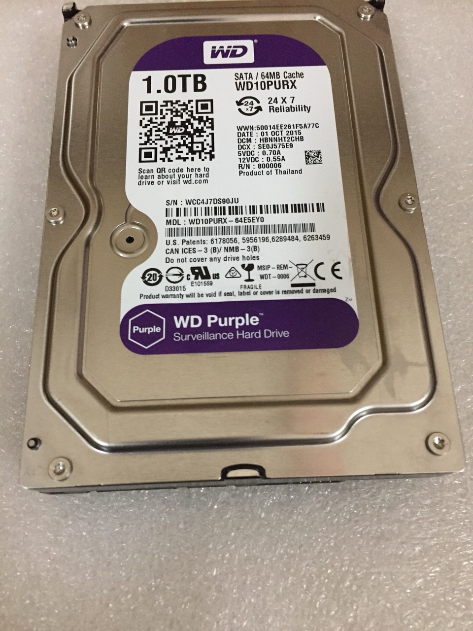 [HCM]Ổ cứng Camera HDD 1TB Western Digital Tím  - BH 2 năm - 1 đổi 1