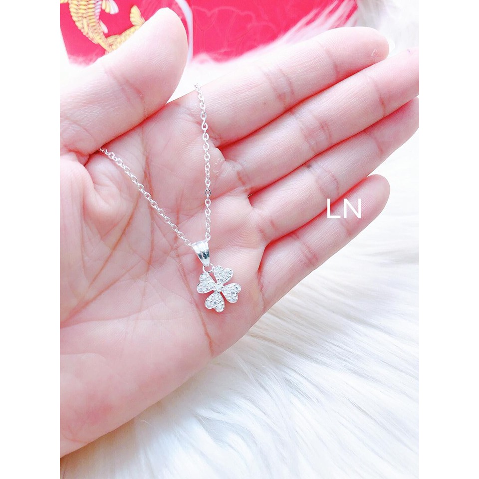 Dây công bạc ta và mặt cỏ 4 lá giá lẻ như sỉ