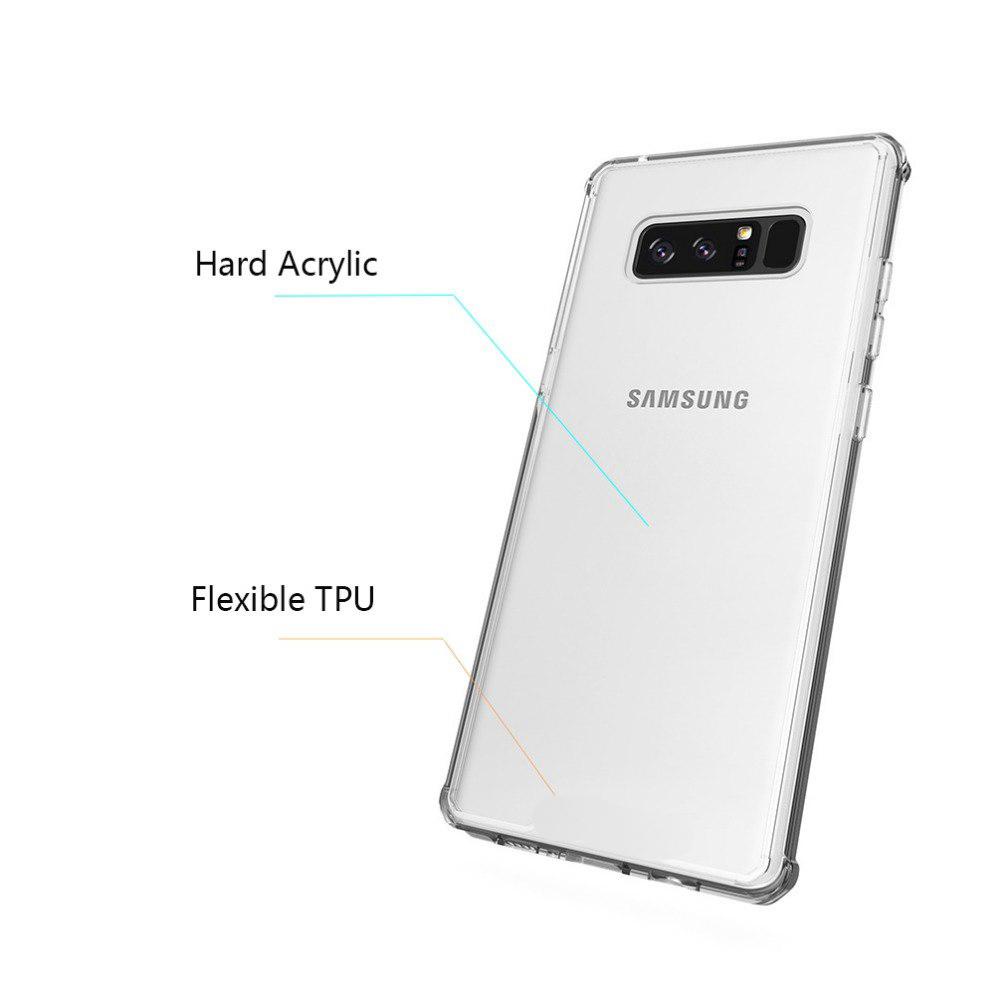 Ốp Lưng Cứng Viền Silicon Cho Samsung Galaxy Note 20 Ultra, Note 20, Note 10 Plus, Note 10 Lite, Note 10, Note 9, Note 8