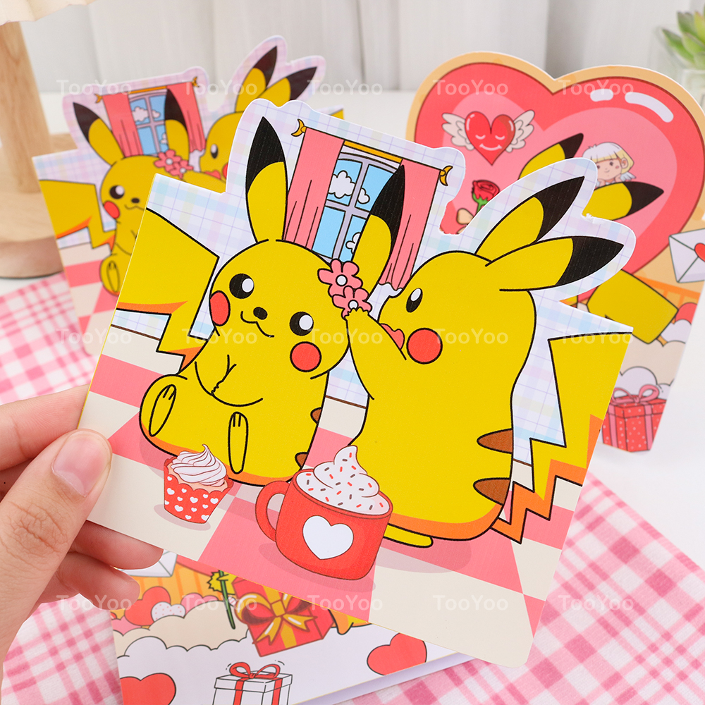 Thiệp tình yêu Pikachu dễ thương cute PK0115