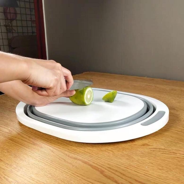 Chậu Gấp Gọn Kèm Thớt Đa Năng