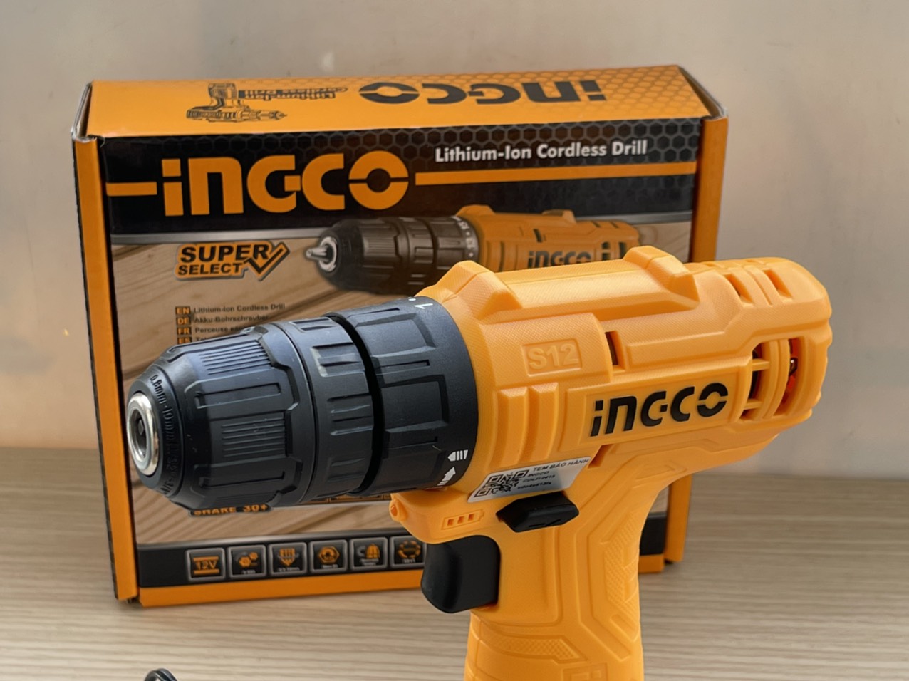 [HCM]Máy khoan vặn vít dùng pin S12V Ingco CDLI12415