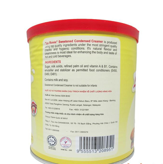 [Freeship]Sữa đặc có đường Lon Lớn 1KG - LaRosée  MaLaysia