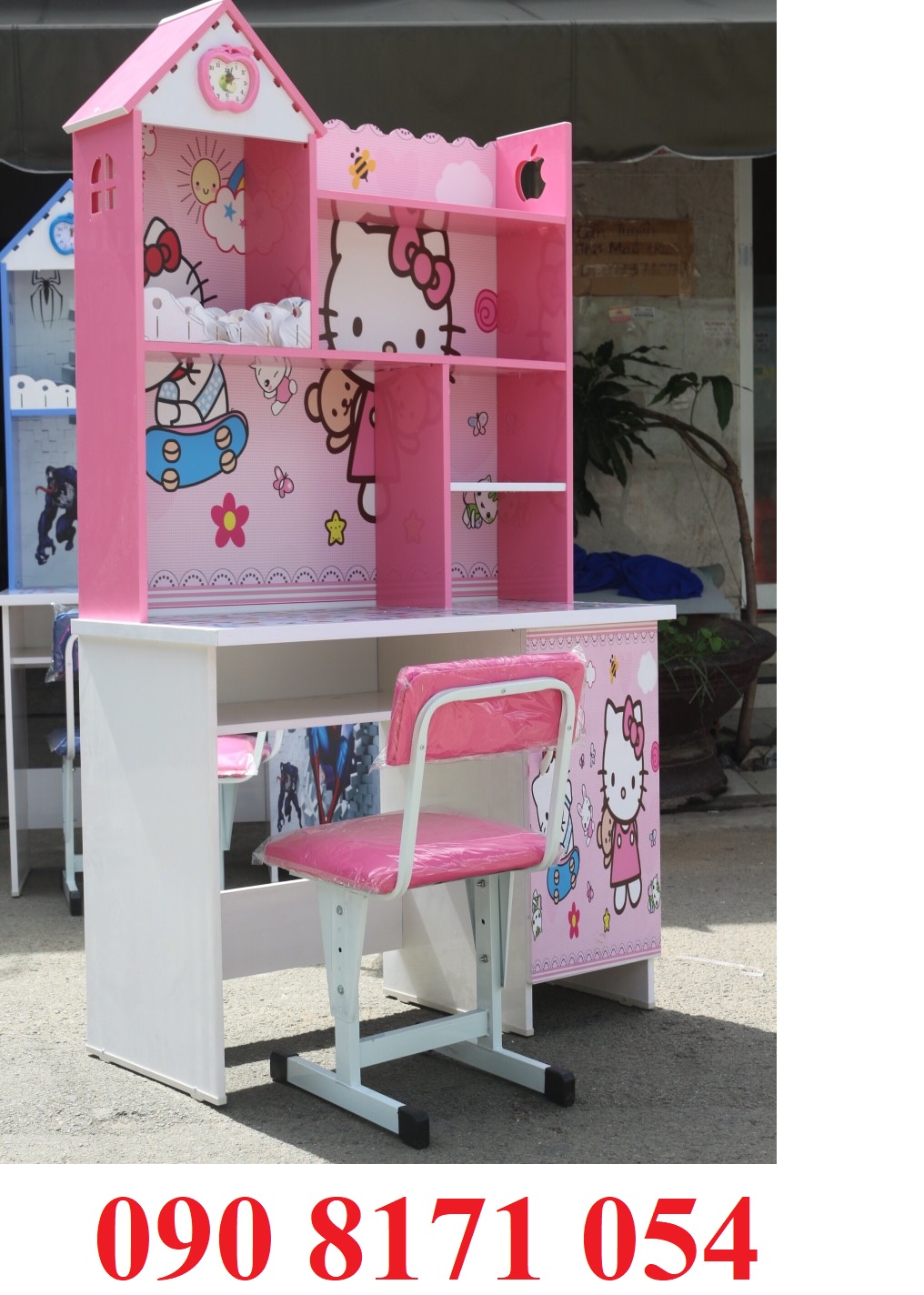 Bàn học sinh nhựa 80cm + ghế tăng giảm chiều cao cho bé trai gái, giá rẻ