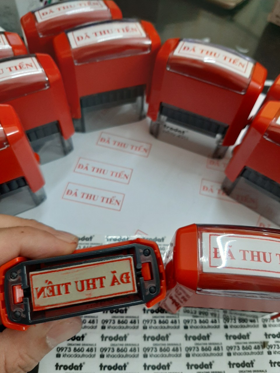 Con dấu ĐÃ THU TIỀN Trodat 4911 (Loại tốt)